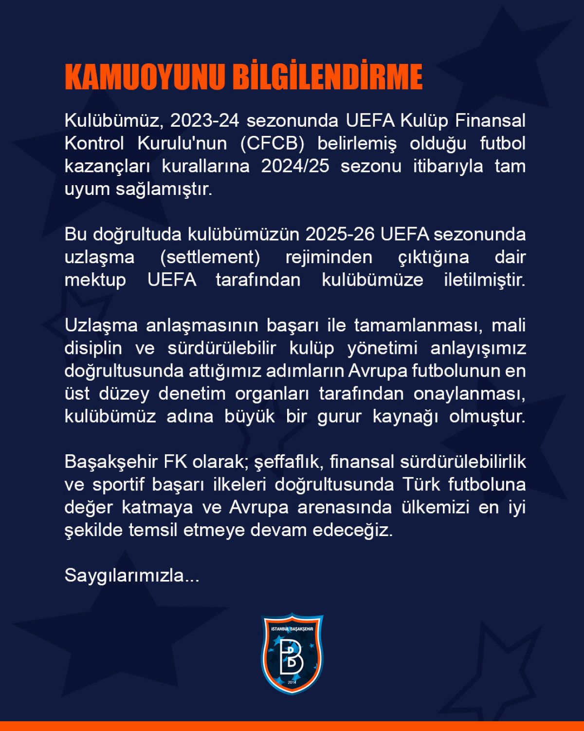 uefadan basaksehire finansal kontrol mektubu 0 MIcnBqqM