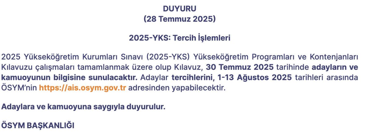 YKS tercih kılavuzu 30 Temmuz'da açıklanacak 2 yks tercih kilavuzu 30 temmuzda aciklanacak 1 LEZcZ8BV