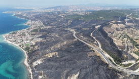 canakkalede yangindan sonra olusan aci tablo havadan goruntulendi 7X24s5NN