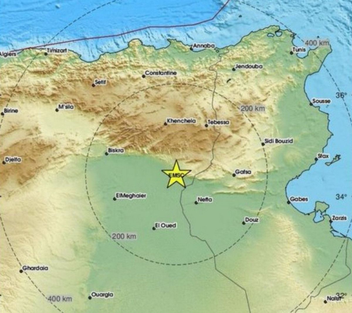 cezayirin tebessa kentinde 58 buyuklugunde deprem 0 ymcMpLMn