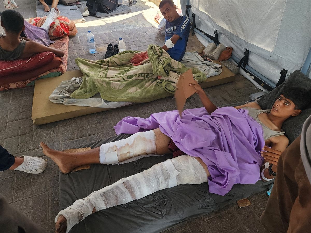 gazzede yaralilar cadirlarda tedavi ediliyor 13