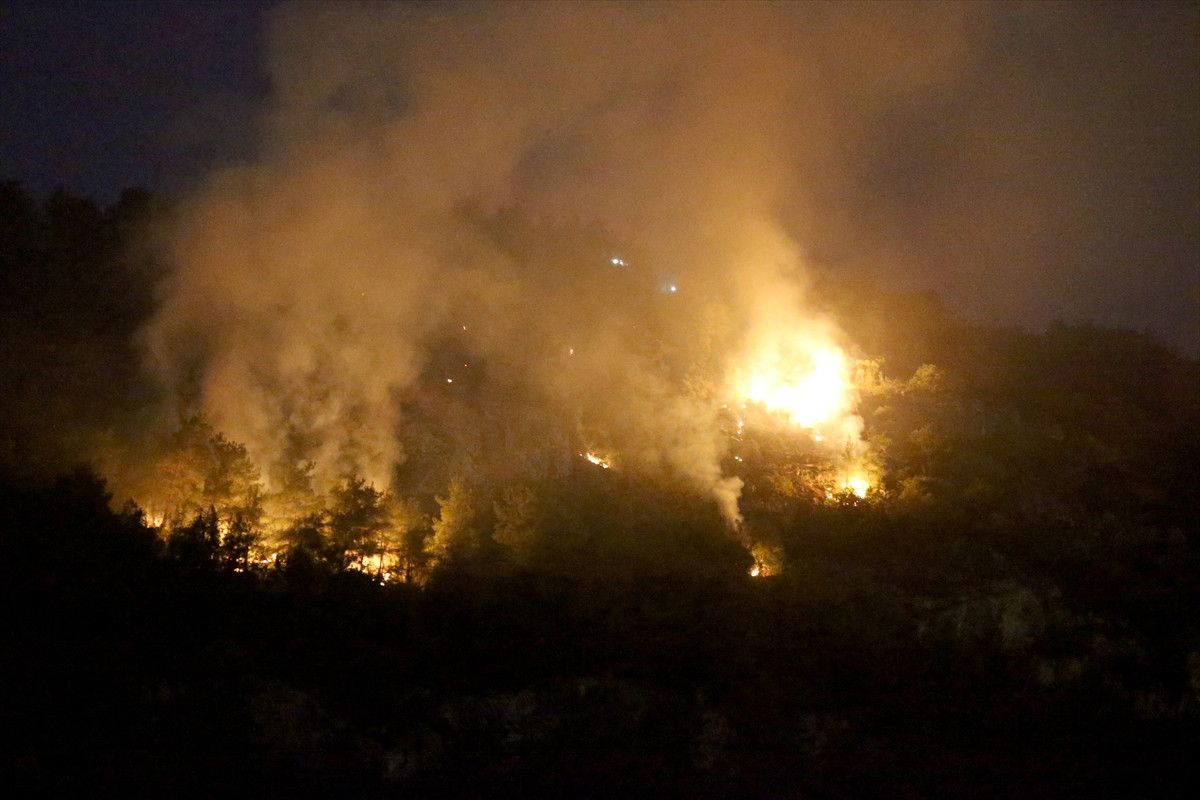 karabukte orman yanginini cay icerek izlediler 3 4Jc9uQCr