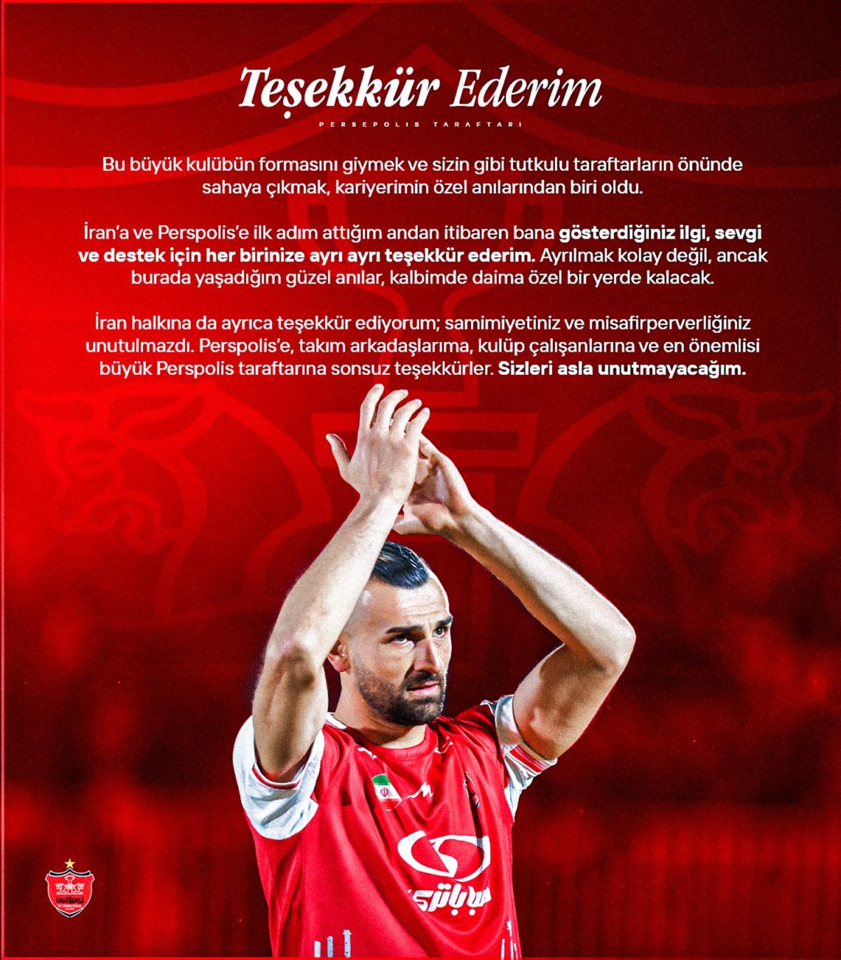 Persepolis'ten ayrılan Serdar Dursun, Türkiye'ye dönüyor 1 persepolisten ayrilan serdar dursun turkiyeye donuyor 0 ktRh9pGD