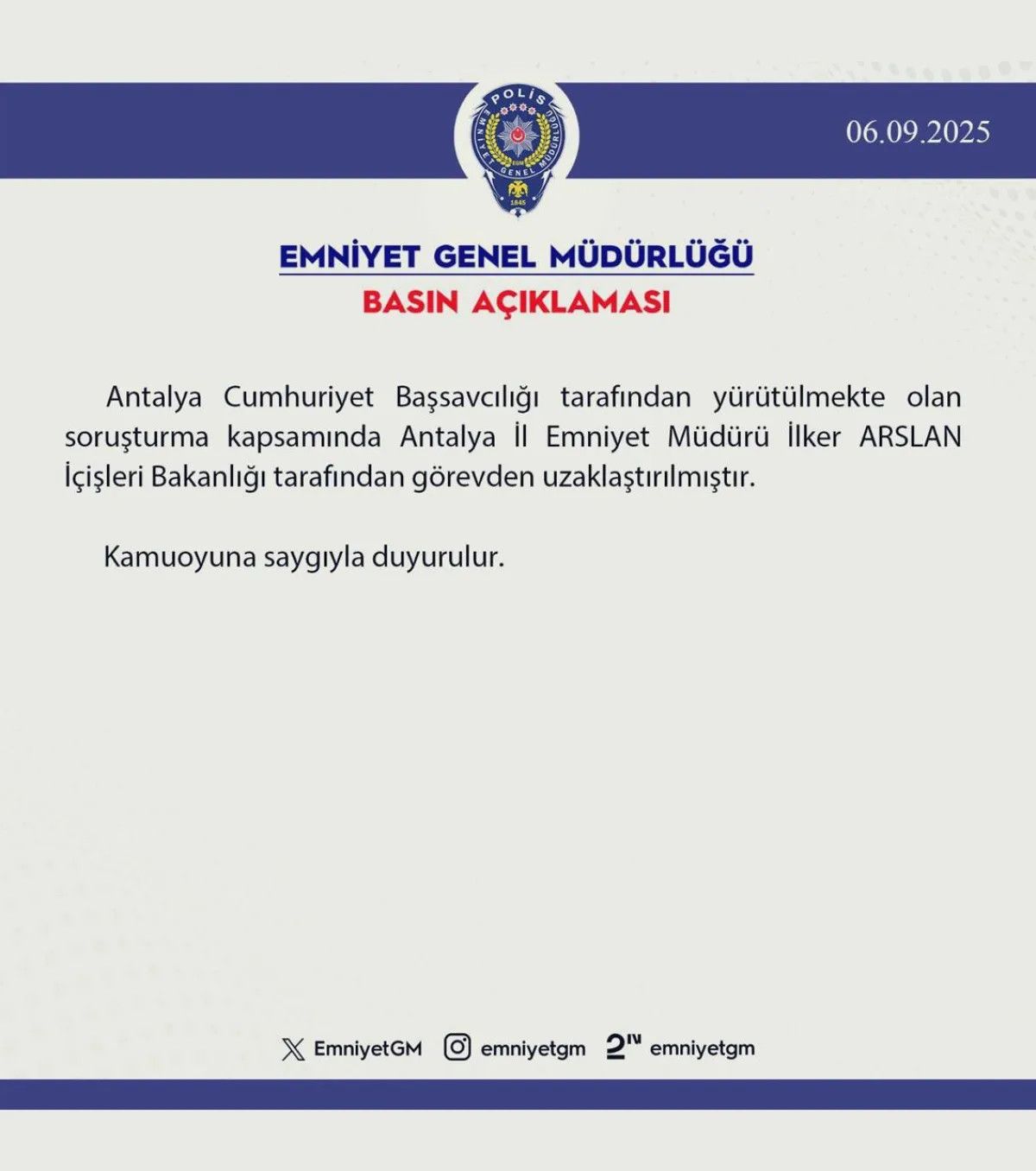 antalya emniyet muduru ilker arslan hakkinda gozalti karari 0