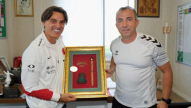 recep ucar a milli futbol takimini agirladi IKNCHwYL