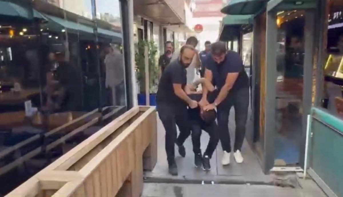 hatayda polis ekipleri hirsizi vincle iceri girerek yakaladi 0 vw7LAaOl