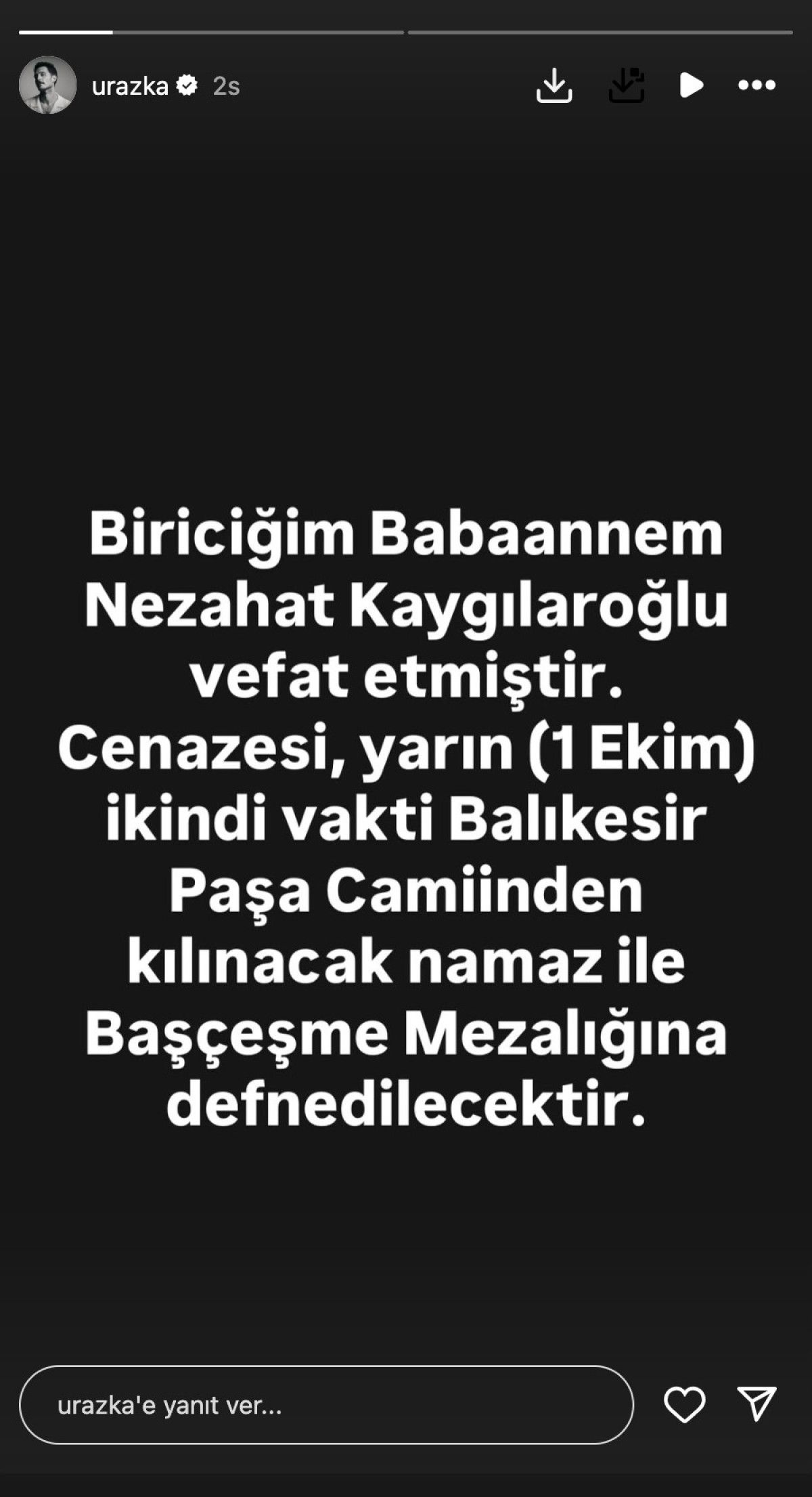 oyuncu uraz kaygilaroglunun aci gunu babaannesi vefat etti 0 ZssScg4R