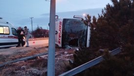 burdurda yolcu otobusu devrildi 12 kisi yaralandi sXfWmUAf