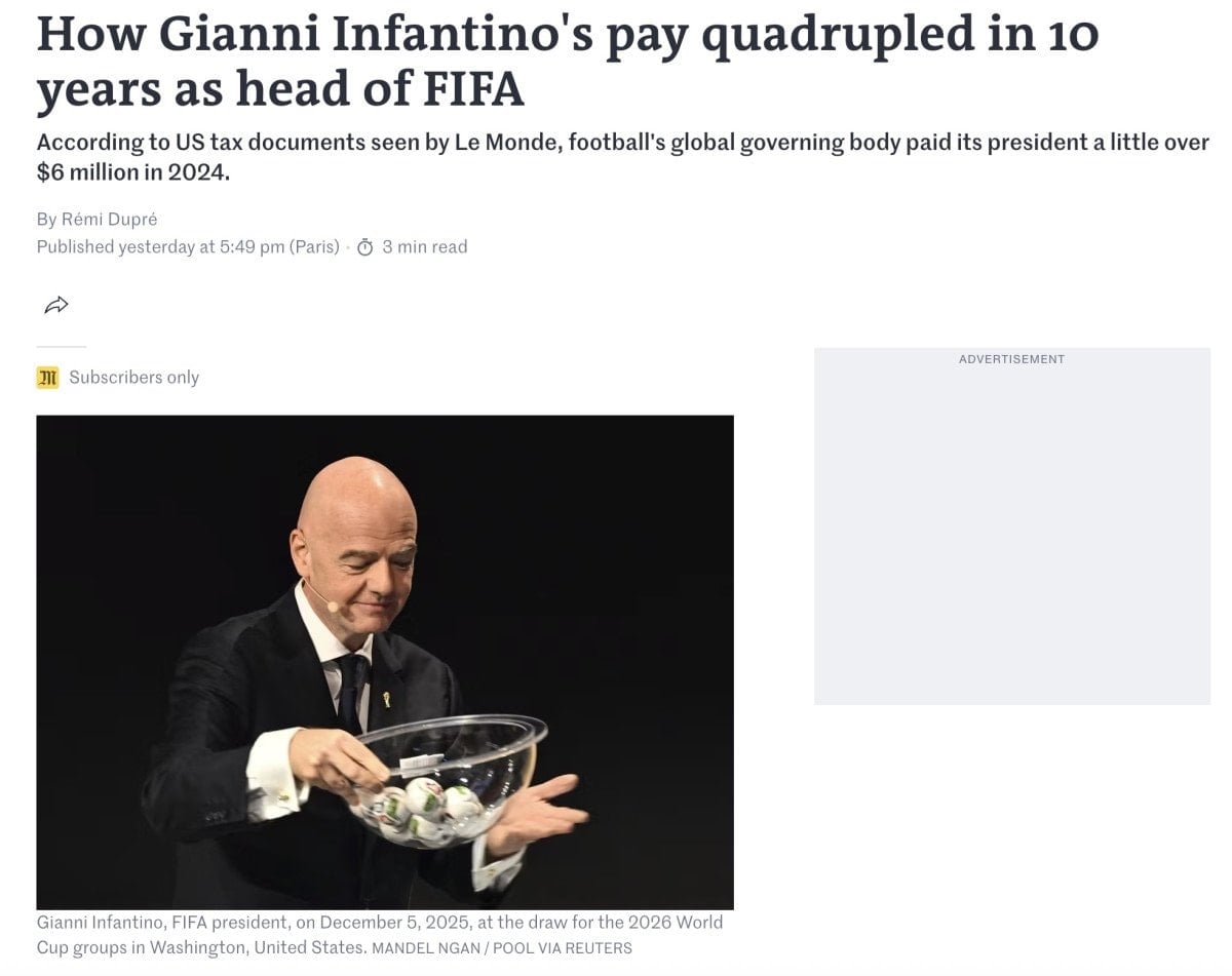 fifa baskani gianni infantinonun maasindaki artis gorenleri sasirtti 0 E5IDNaiN