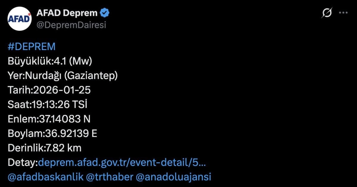 gaziantepte 41 buyuklugunde deprem meydana geldi 0