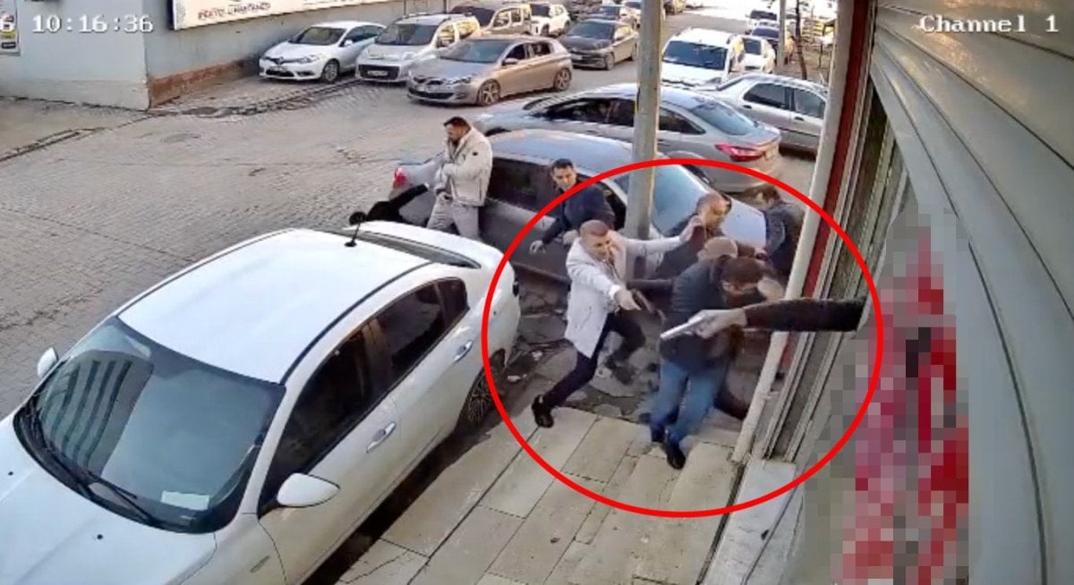 mardinde hastane onundeki silahli kavga kamerada 0