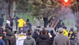 super kupa finali oncesi iki takim taraftarlari arasinda kavga cikti fidteXBy