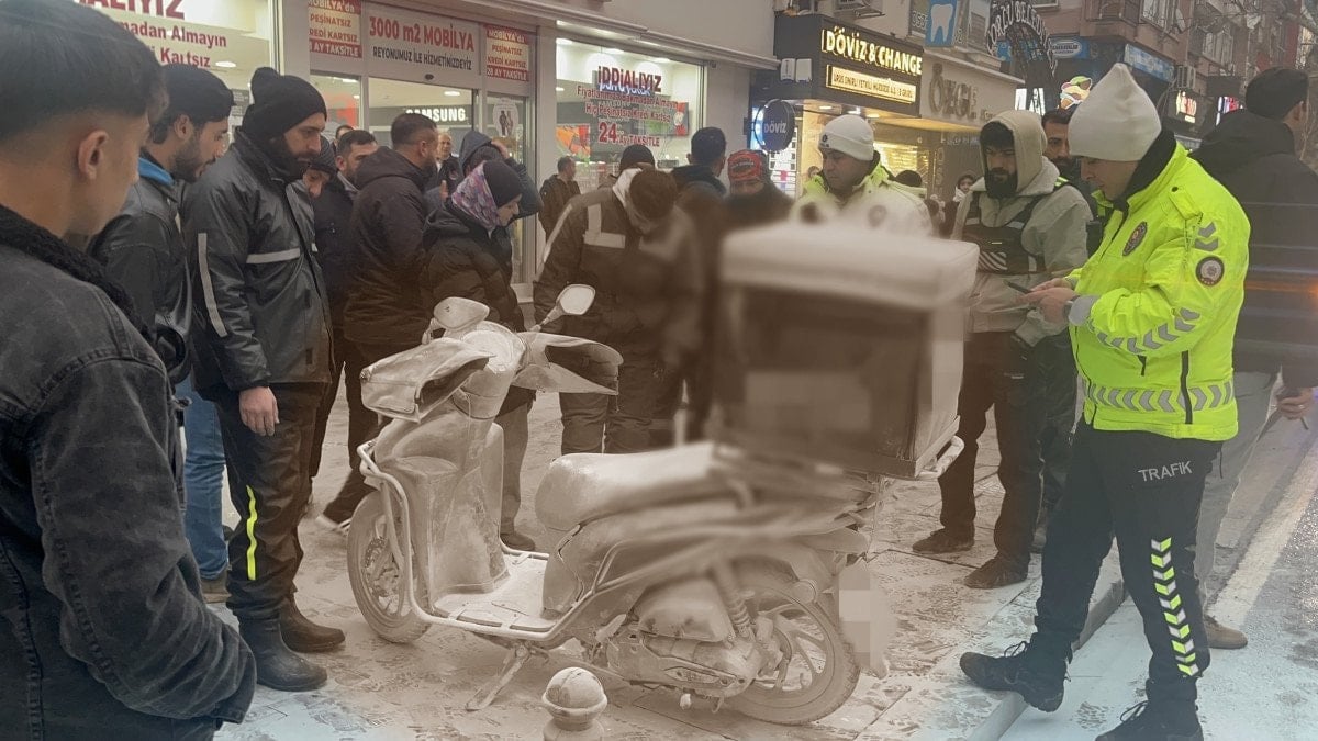 tekirdagda seyir halindeki motosiklet alev aldi surucu saniyelerle kurtuldu 1